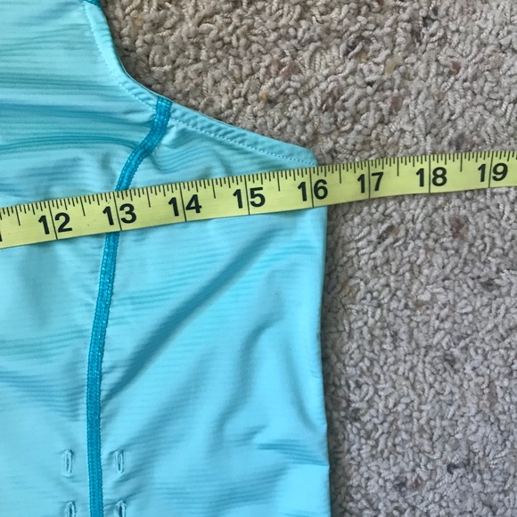 Lucy Athletic Scrunched Racerback Aqua Top - Picture 8 of 8